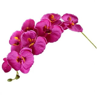 20Heads 45CM Artificial Butterfly Orchid Bouquet Fake Flowers Wedding Home  Decor 