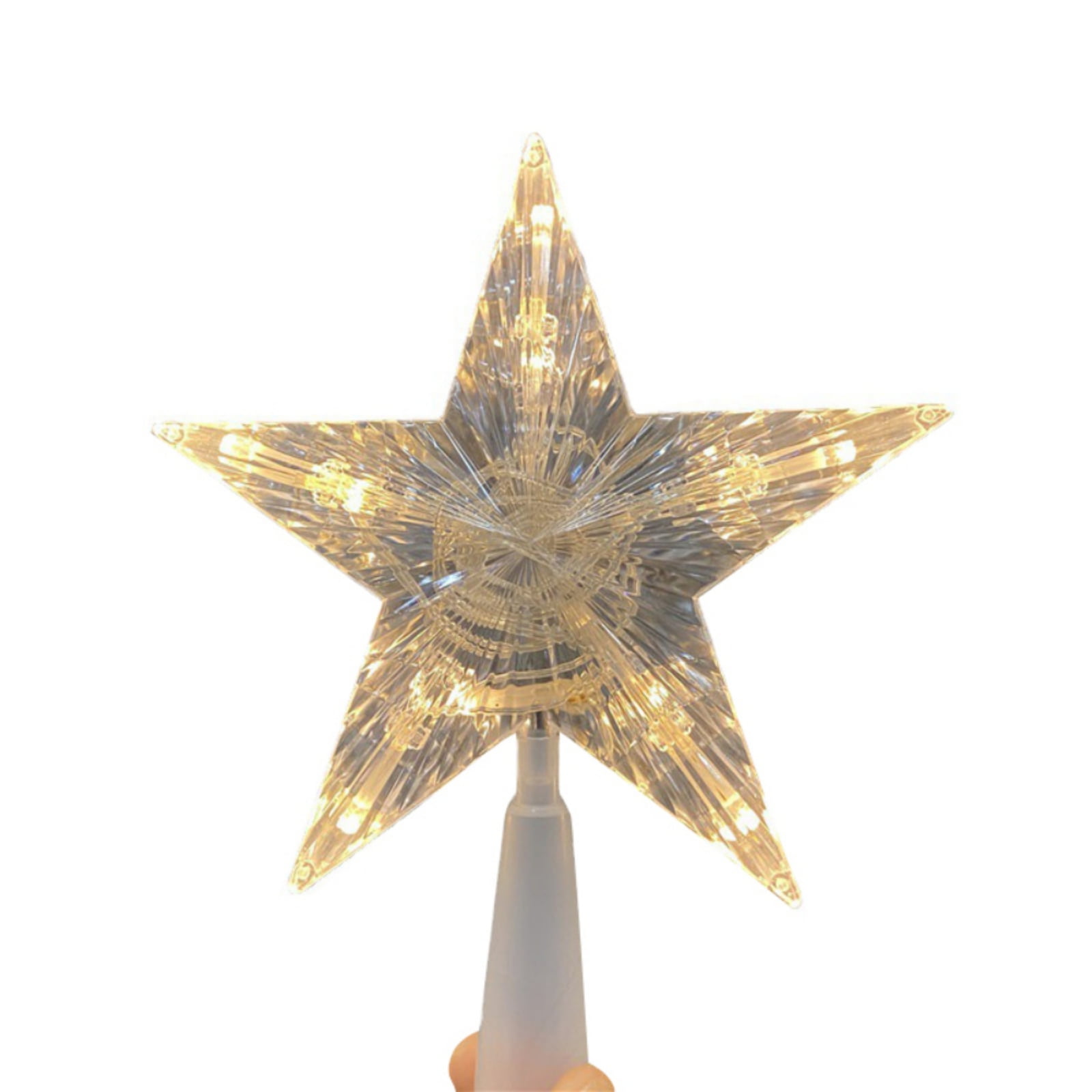 Orchip Christmas Tree Topper Star with LED Lighted Star Treetop Rustic