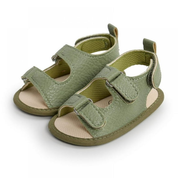 Orchip Infant Baby Sandals with Magic Tape, Lace up Leather Soft Anti Slip Soled First Walking Shoes Prewalker