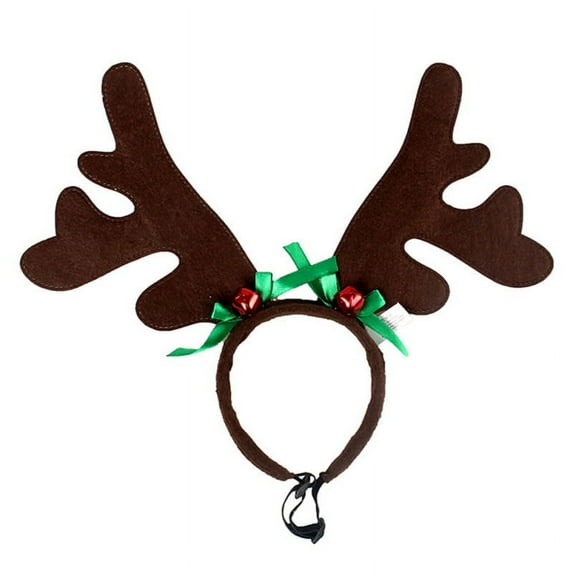 Orchip Pet Christmas Reindeer Antlers Headband, Christmas Costume Headwear Accessories for Dogs and Cats