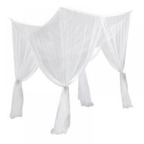 Orchip Practical Home Mosquito Net for Bed Canopy, Large Tent, Square Netting Curtain,4 Entries, Easy to Install, Hanging Kit