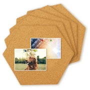 Orchip Self-Adhesive Cork Board Tiles, Hexagon Mini Wall Bulletin Board for Hanging Pictures and Messages