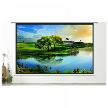 Orchip Wall Mount 120" Pull Down Projector Screen, White