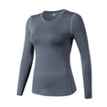thumbnail image 1 of Orchip Women's Breathable Compression Shirts Long Sleeve Yoga Athletic Running T-Shirt, 1 of 2