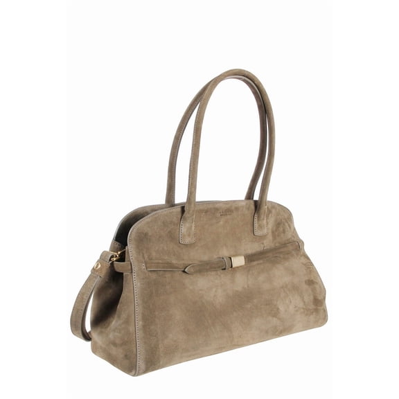 Orciani Women's Forest Green Suede Tote Bag Brown