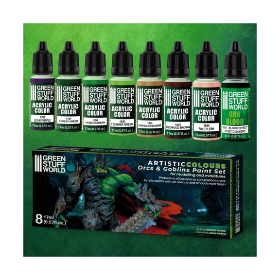 Green Stuff World Orcs & Goblins Paint Set New