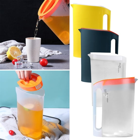 My Order! 2200Ml Iced Tea Pitcher Lemonade Beverage, Plastic Pitcher with Lid Bpa-Free Eco-Friendly Carafes Mix Drinks Water Jug, Large Capacity Pitcher for Juices Walmart Pallets