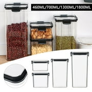 My Order! Airtight Glass Canister Set, Clear Glass Food Storage Containers with Airtight Bamboo Lid Stackable Kitchen Canisters for Canning, Sugar, Flour, Pasta, Candy, Cereal, Coffee Clearance