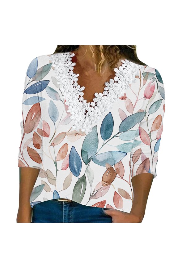 My Order BeiFu 3/4 Length Sleeve Womens Tops Shirts For Women Plus Size Pack Womens Tops Trendy Work Women Blouses Dressy Casual 3/4 Sleeve Fall Clothes For Women