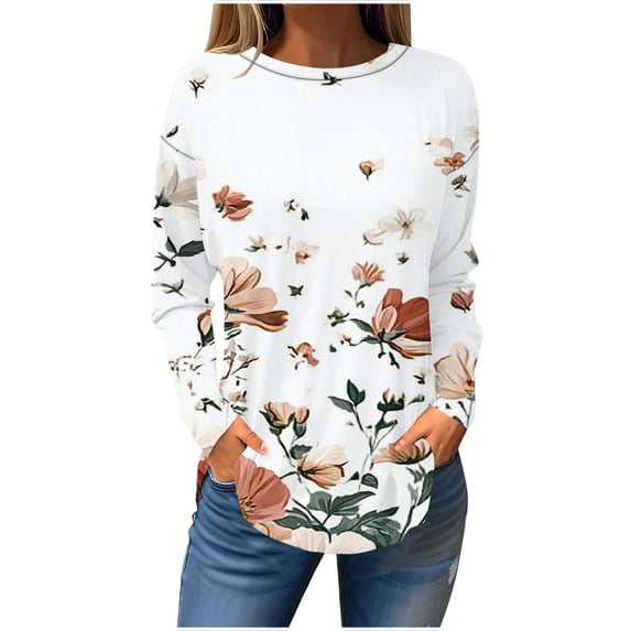 BeiFu Boho Tops For Women Plus Size Womens Tops Long Sleeve Fashion Women Blouses Formal Cotton T Shirts For Women Cotton V Neck Womens Spring Clothes
