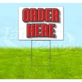 thumbnail image 1 of Order Here (18" x 24") Yard Sign, Includes Metal Step Stake, 1 of 6