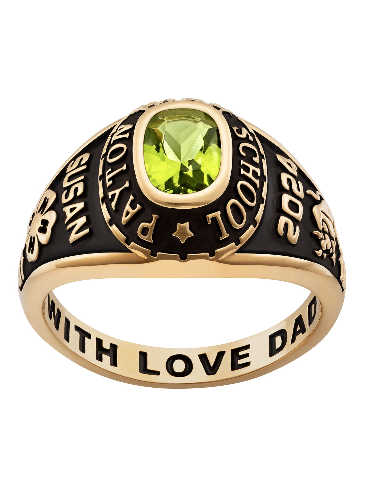 Order Now for 2025 Graduation, Freestyle 10K Yellow Gold Women's Classic Petite Birthstone Class Ring, Personalized, High School or College Graduation