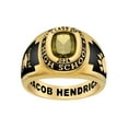 thumbnail image 1 of Order Now for 2025 Graduation, Freestyle Men's 14K Gold over Sterling Classic Cushion Birthstone Class Ring, Personalized, High School or College Graduation, 1 of 8