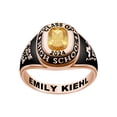 thumbnail image 1 of Order Now for 2025 Graduation, Freestyle Women's' 14K Rose Gold over Sterling Classic Cushion Birthstone Class Ring, Personalized, High School or College Graduation, 1 of 8