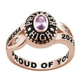 thumbnail image 1 of Order Now for 2025 Graduation, Freestyle Women's Cubic CZ Scroll Bypass Birthstone Class Ring Sterling Silver, Personalized, High School or College Graduation, 1 of 1