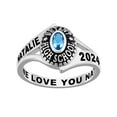 thumbnail image 1 of Order Now for 2025 Graduation, Freestyle Women's Platinum over Sterling Silver Birthstone Classic Class Ring, Personalized, High School or College Graduation, 1 of 8