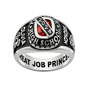 FREESTYLE CLASS RINGS Order Now for 2025 Graduation, Freestyle Women's Platinum over Sterling Silver Bridge Birthstone Class Ring, Personalized, High School or College Graduation