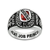 Order Now for 2025 Graduation, Freestyle Women's Platinum over Sterling Silver Bridge Birthstone Class Ring, Personalized, High School or College Graduation