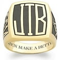 thumbnail image 1 of Order Now For Holiday Delivery, Order Now for Graduation, Freestyle Personalized Men's Yellow Rectangular Initial Signet Ring Celebrium, Personalized, High School or College Graduation, 1 of 1