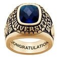thumbnail image 1 of Order Now for 2025 Graduation, Freestyle Checkerboard Stone Large Men's Birthstone Class Ring Sterling Silver, Personalized, High School or College, 1 of 3