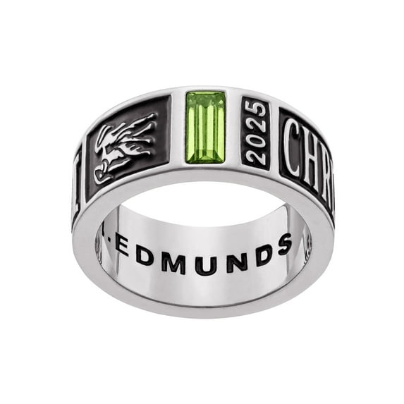 Order Now for 2025 Graduation, Freestyle Class Rings Customized Multicolor Class Rings, Sterling Silver Platinium