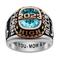 thumbnail image 1 of Order Now for 2025 Graduation, Freestyle Men's 2-Tone Birthstone Class Ring, Personalized, High School or College Graduation, 1 of 5