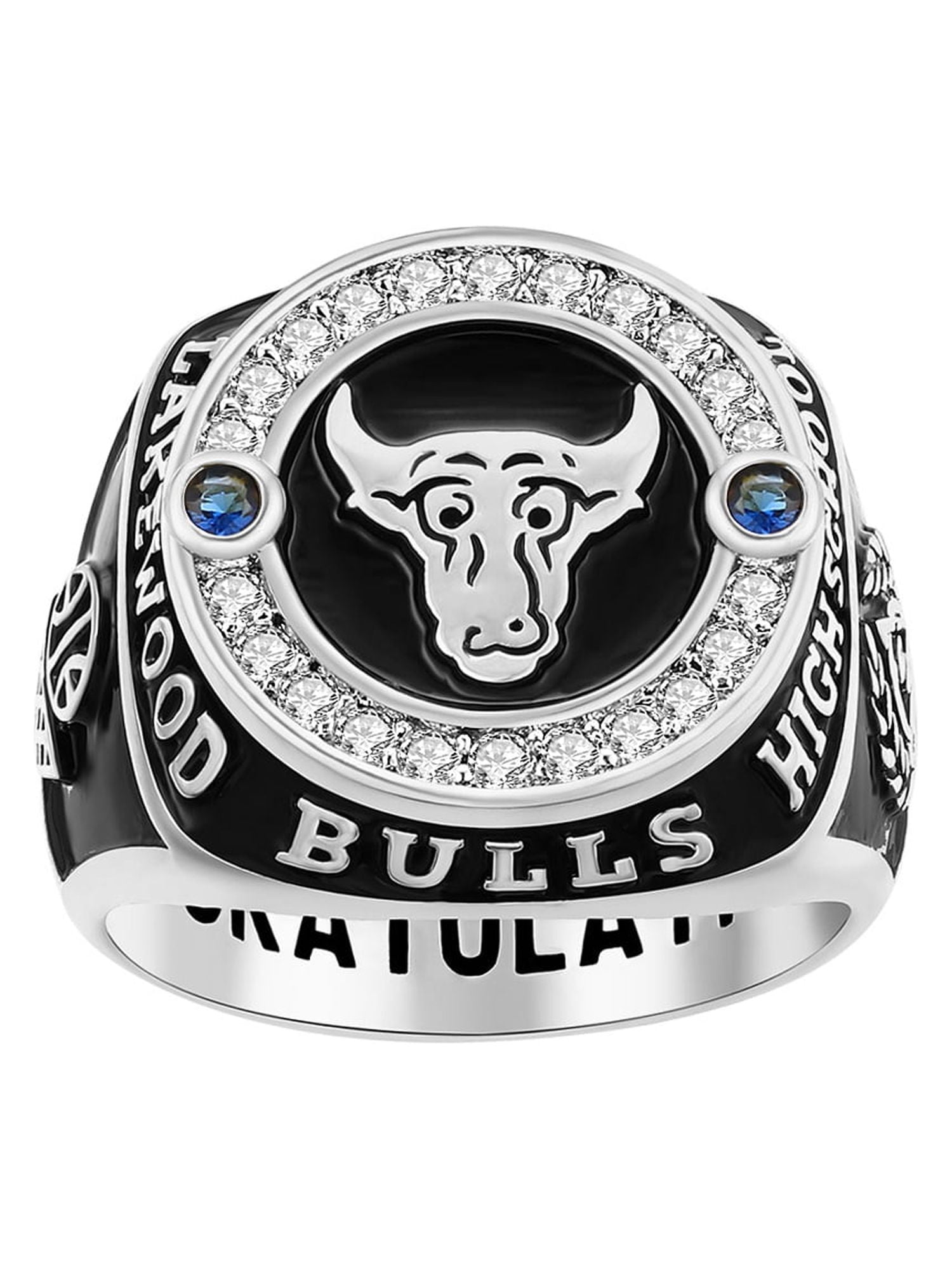 Order Now for 2025 Graduation, Freestyle Men's CZ Multiple Graphics Birthstone Class Ring, Personalized, High School or College