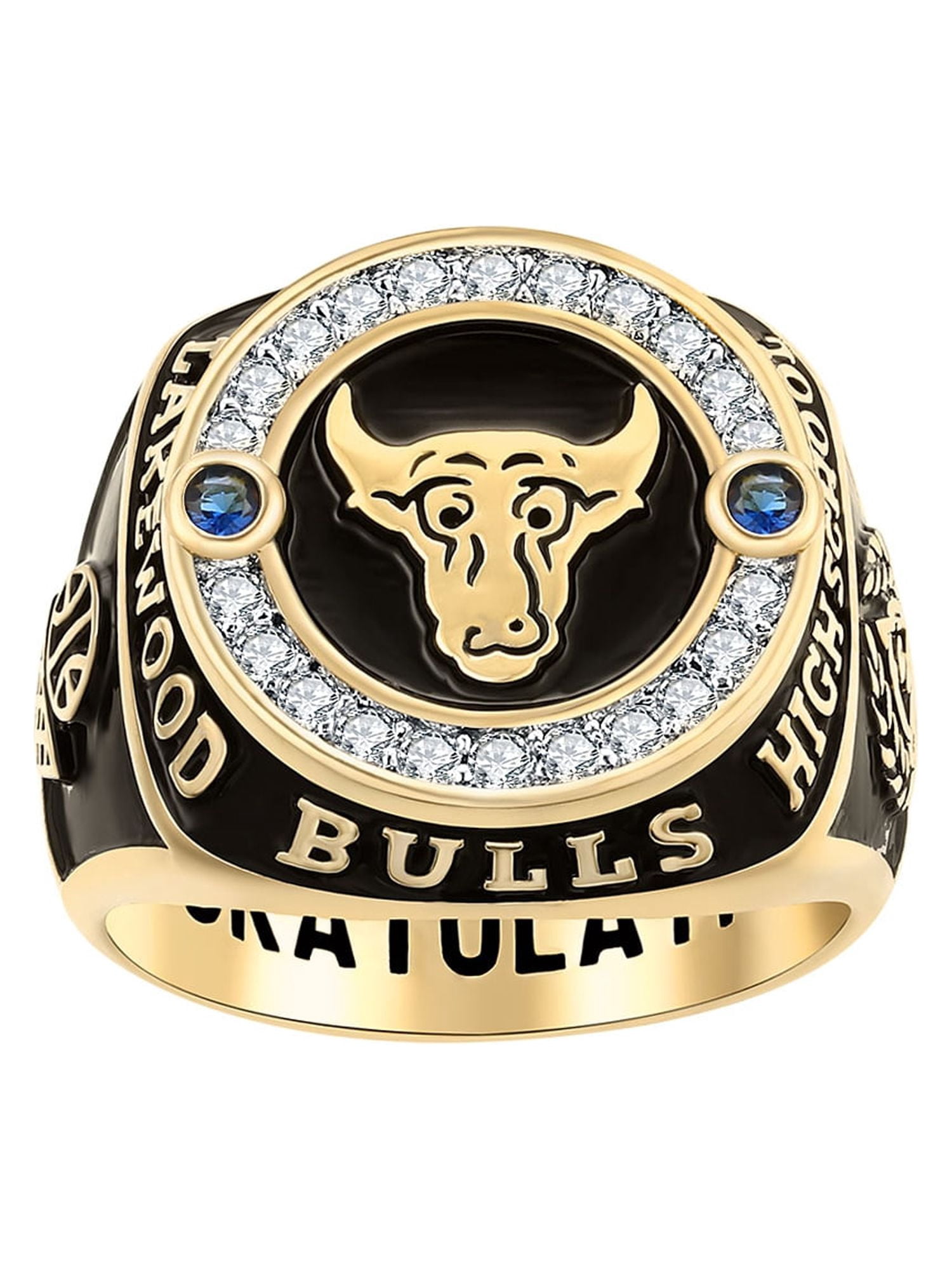 Order Now for 2025 Graduation, Freestyle Men's CZ Multiple Graphics Birthstone Class Ring, Personalized, High School or College