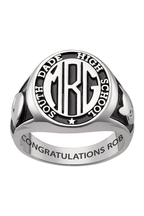 Order Now for 2025 Graduation, Freestyle Men's Celebrium Signet Oval Class Ring, Personalized, High School or College Graduation