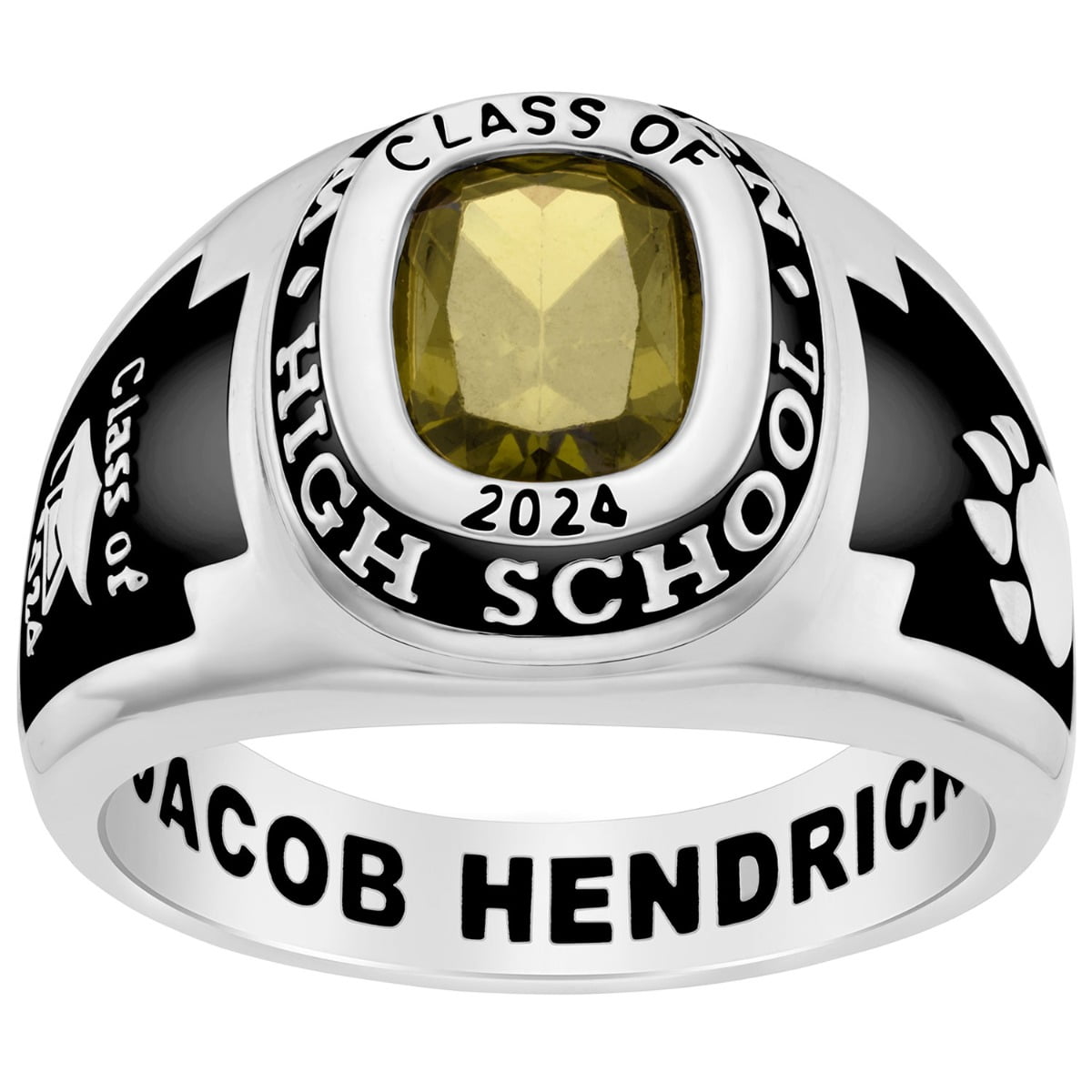 Order Now for 2025 Graduation, Freestyle Men's Classic Cushion Birthstone Class Ring, Personalized, High School or College Graduation