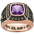 thumbnail image 1 of Order Now for 2025 Graduation, Freestyle Men's Classic Square Birthstone Class Ring, Personalized, High School or College Graduation, 1 of 1