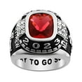 thumbnail image 1 of Order Now for 2025 Graduation, Freestyle Men's Cushion Birthstone & CZ Class Ring, Personalized, High School or College Graduation, 1 of 5