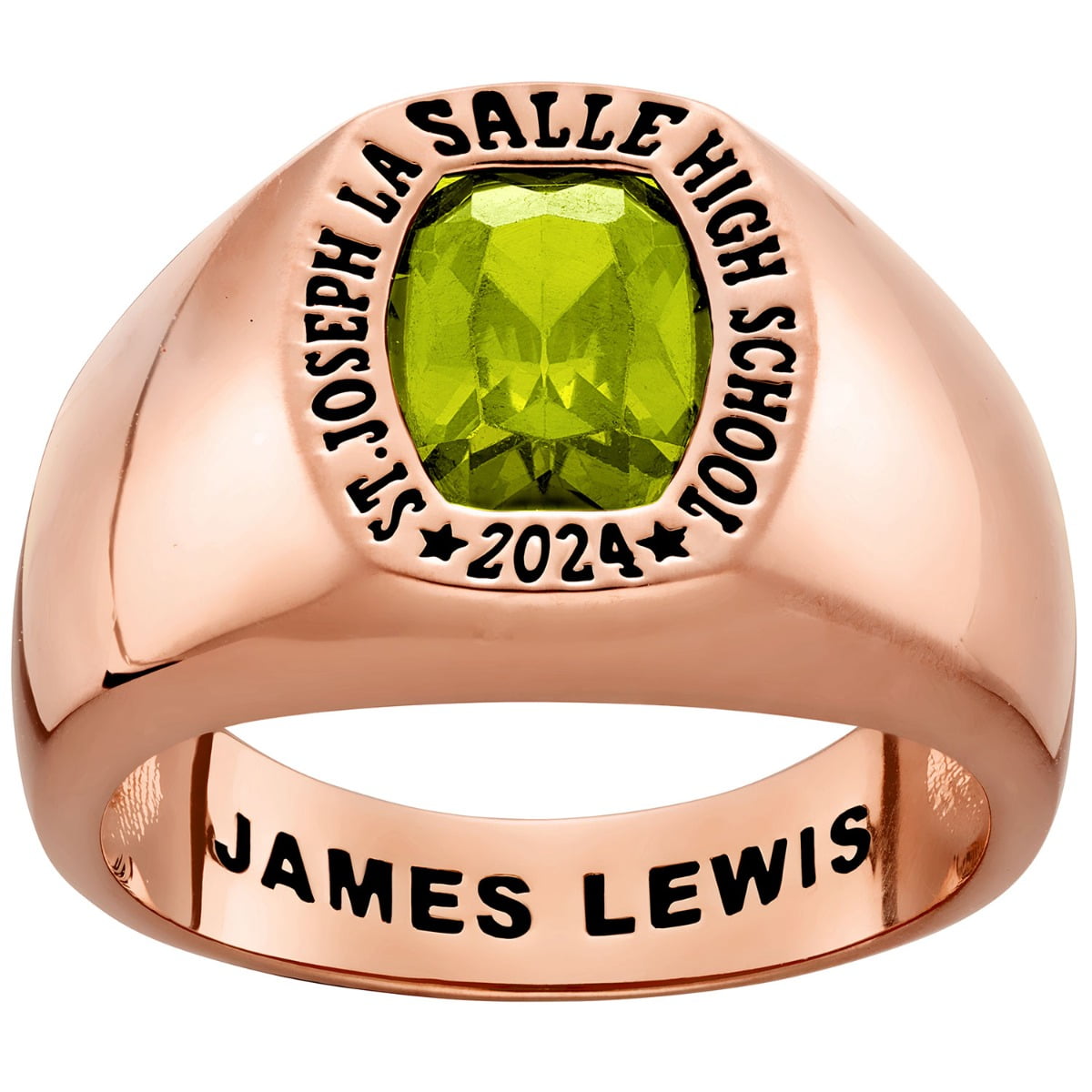 Order Now for 2025 Graduation, Freestyle Men's Minimal Birthstone Signet Class Ring, Personalized, High School or College Graduation