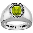 thumbnail image 1 of Order Now for 2025 Graduation, Freestyle Men's Minimal Birthstone Signet Class Ring, Personalized, High School or College Graduation, 1 of 1