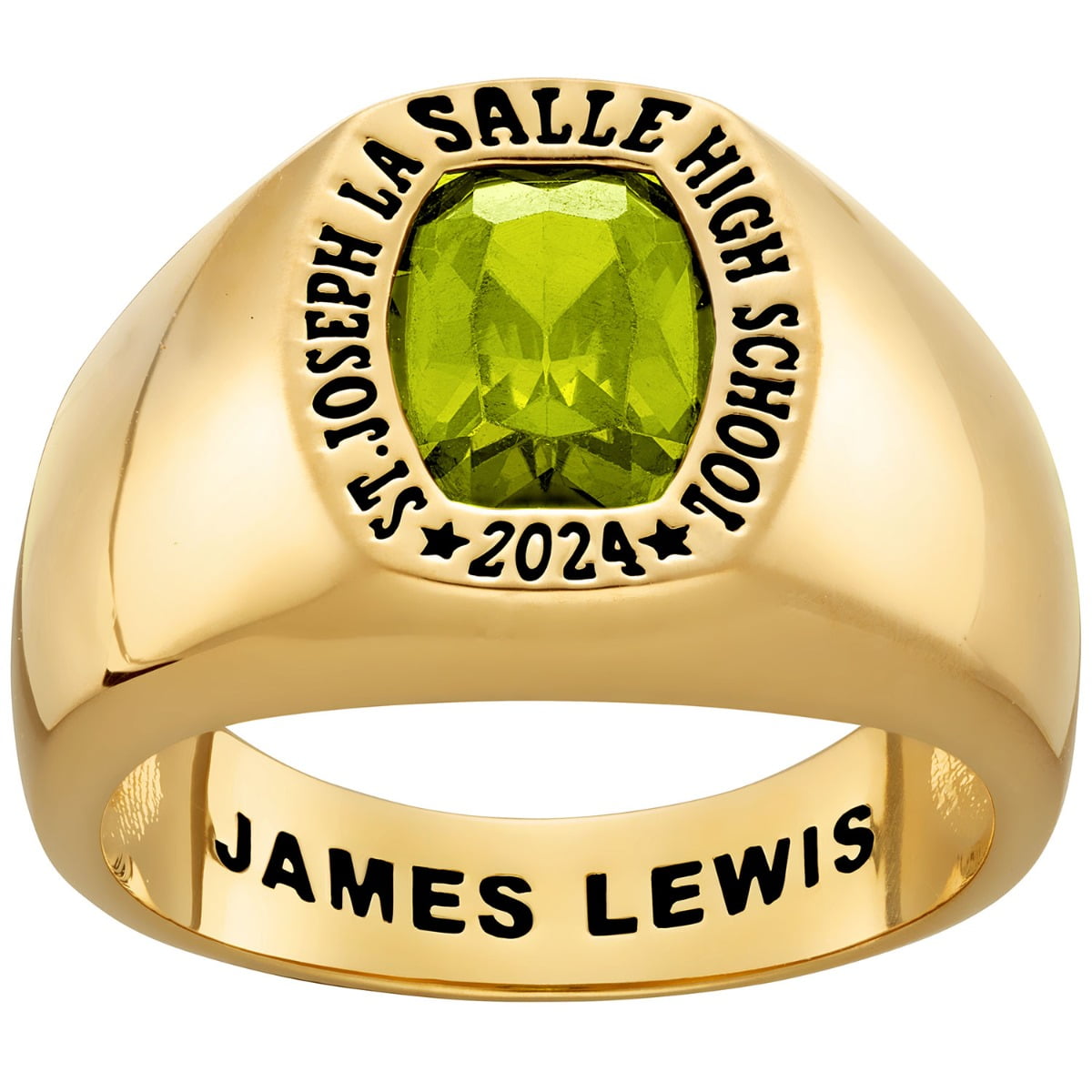 Order Now for 2025 Graduation, Freestyle Men's Minimal Birthstone Signet Class Ring, Personalized, High School or College Graduation