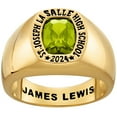 thumbnail image 1 of Order Now for 2025 Graduation, Freestyle Men's Minimal Birthstone Signet Class Ring, Personalized, High School or College Graduation, 1 of 1