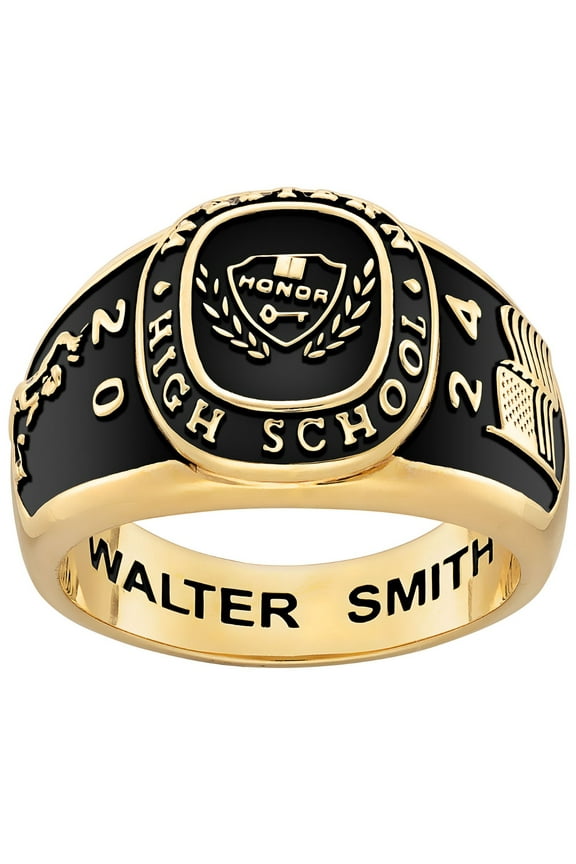 Order Now for 2025 Graduation, Freestyle Men's Multiple Graphics Classic Class Ring, Personalized, High School or College Graduation