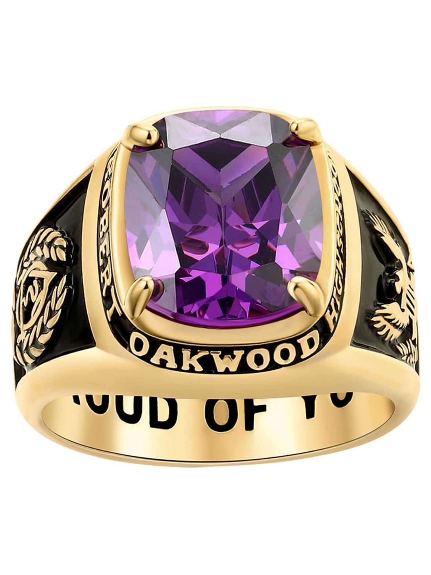 Order Now for 2025 Graduation, Freestyle Men's Prong station Birthstone Class Ring, Personalized, High School or College