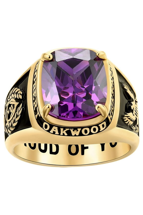 Order Now for 2025 Graduation, Freestyle Men's Prong station Birthstone Class Ring, Personalized, High School or College