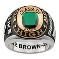 thumbnail image 1 of Order Now for 2025 Graduation, Freestyle Men's Silver Double Row Class Ring Sterling Silver, Personalized, High School or College Graduation, 1 of 5