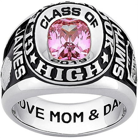 Order Now for 2025 Graduation, Freestyle Sterling Silver Double Row Classic Men's Class Ring, Personalized, High School or College