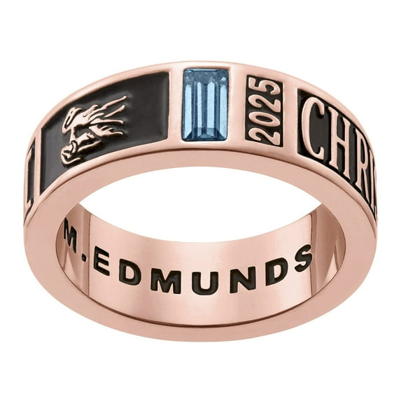 Order Now for 2025 Graduation, Freestyle Women's Band Class Ring Sterling Silver, Personalized, High School or College Graduation