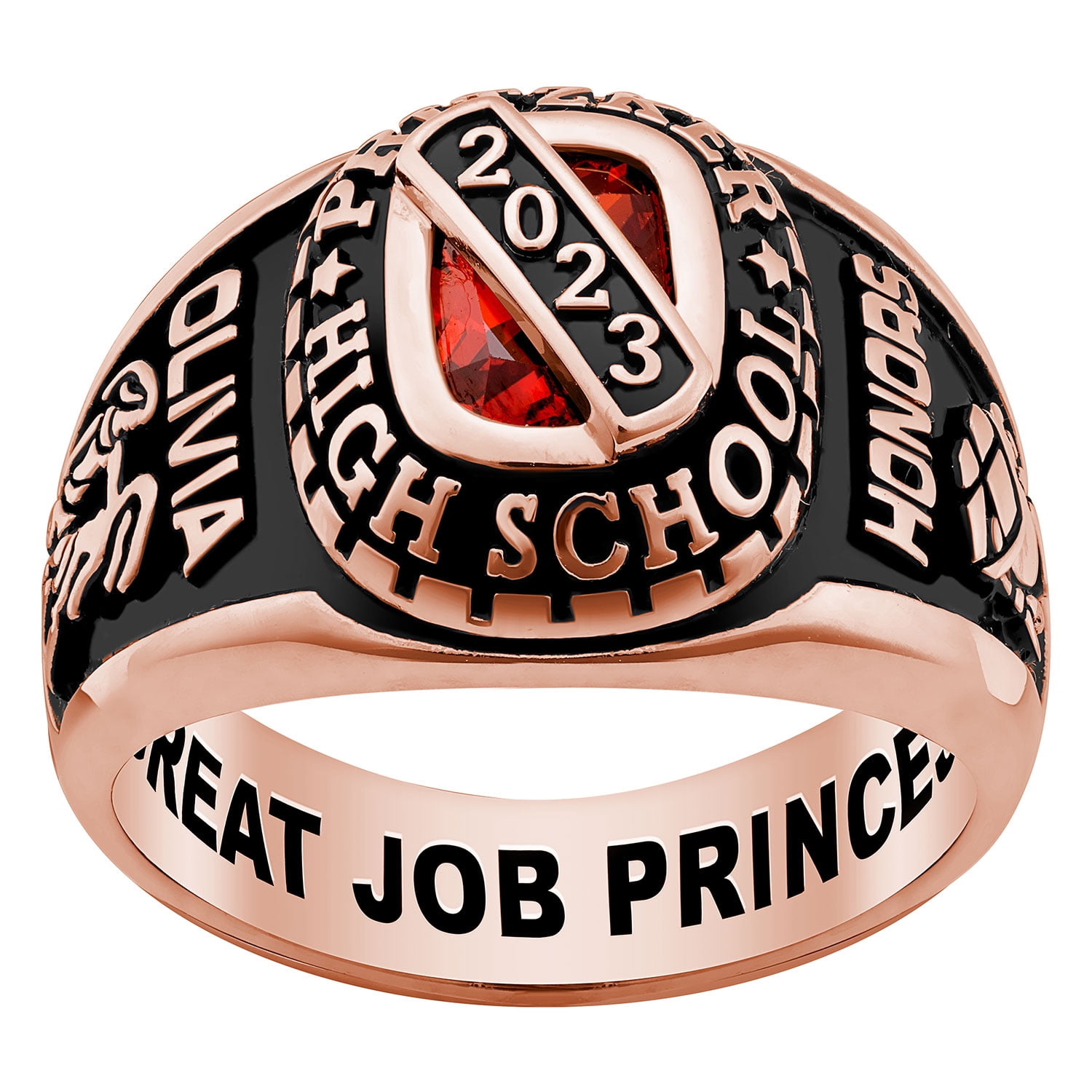 Order Now for 2025 Graduation, Freestyle Women's Bridge Birthstone Class Ring Celebrium, Personalized, High School or College Graduation