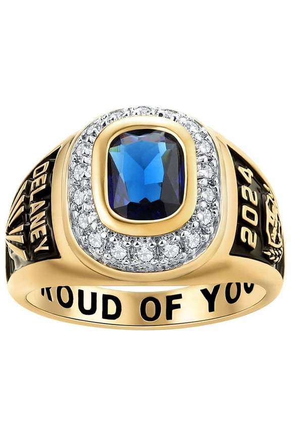 Order Now for 2025 Graduation, Freestyle Women's CZ Encrusted Personalized Top Class Ring, Personalized, High School or College