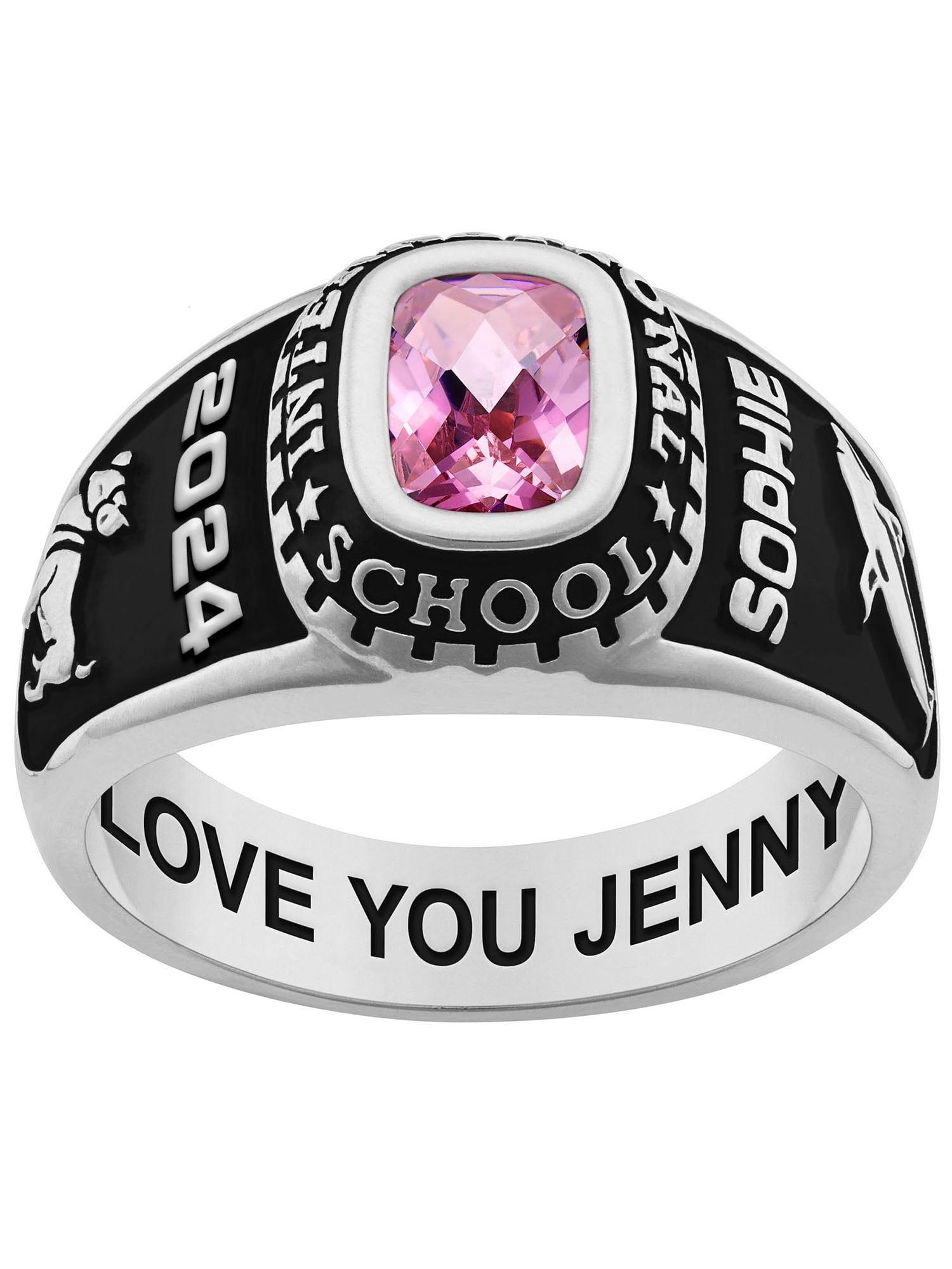 Order Now for 2025 Graduation, Freestyle Women's Celebrium Classic Checkerboard Birthstone Class Ring, Personalized, High School or College