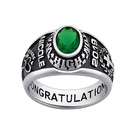Freestyle Women's Celebrium Classic Oval Stone Class Ring, Personalized, High School or College