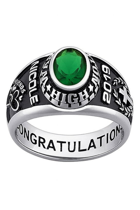 Freestyle Women's Celebrium Classic Oval Stone Class Ring, Personalized, High School or College
