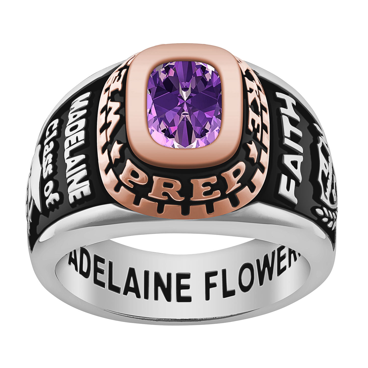 Order Now for 2025 Graduation, Freestyle Women's Classic Birthstone Class Ring, Personalized, High School or College Graduation