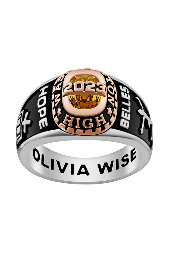 Order Now for 2025 Graduation, Freestyle Women's Classic Birthstone Class Ring, Personalized, High School or College Graduation