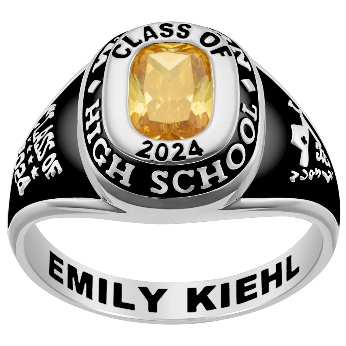 Order Now for 2025 Graduation, Freestyle Women's Classic Cushion Birthstone Class Ring, Personalized, High School or College Graduation